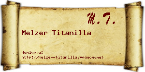 Melzer Titanilla névjegykártya